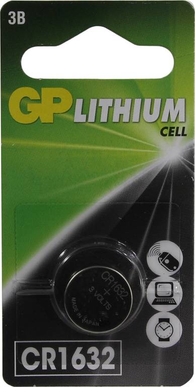  .  GP Lithium CR1632 (Li, 3V)