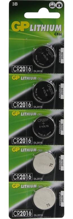  .  GP Lithium CR2016-5 (Li, 3V) [. 5 ]