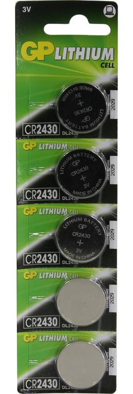  .  GP Lithium CR2430-5 (Li, 3V) [. 5 ]