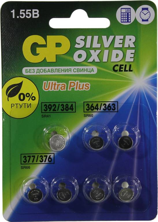 .  GP SOM01-7CR7(Silver-oxide,1.55V)[392/384/SR41-1 ,364/363/SR60-2 ,377/376/SR66-4 ]
