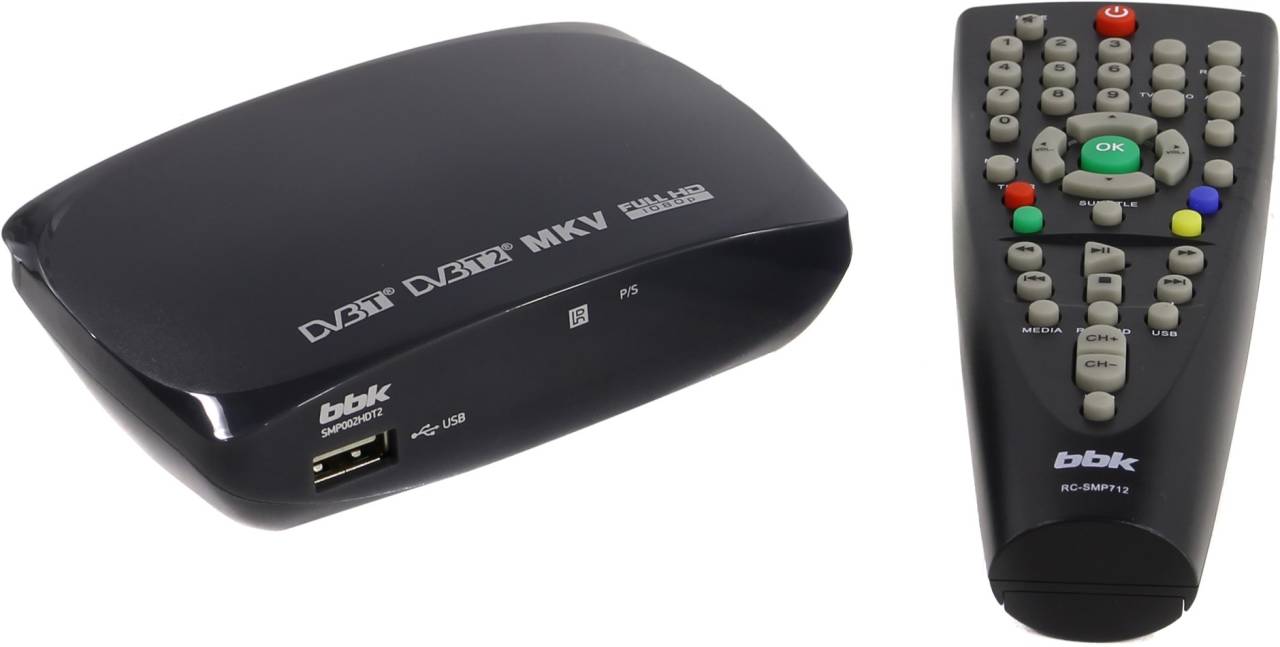   BBK [SMP002HDT2 Dark Gray] (HDMI, RCA, USB2.0, DVB-T2, )