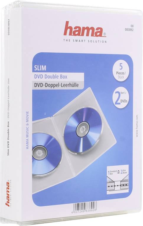    DVD  2  Slim (5 ) , Hama  H-83892