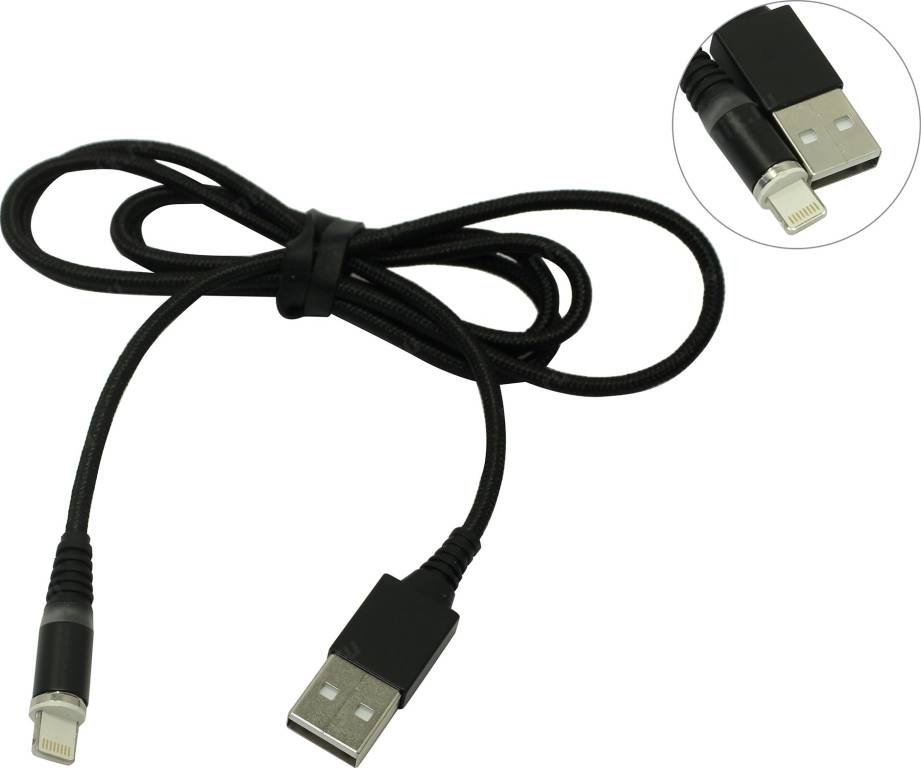 купить Кабель питания USB AM-- >Lightning 1.0м съёмный магнитный Smartbuy [iK-510mt-2-k]