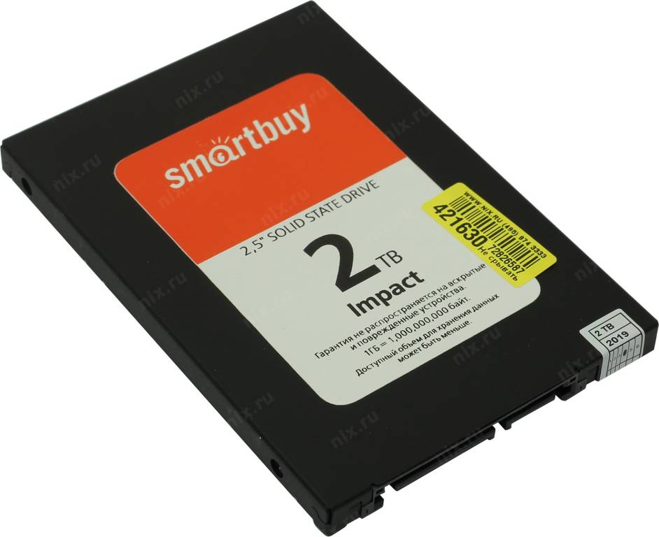   SSD 2 Tb SATA-III SmartBuy Impact [SBSSD-002TT-PH12-25S3] 2.5 3D TLC