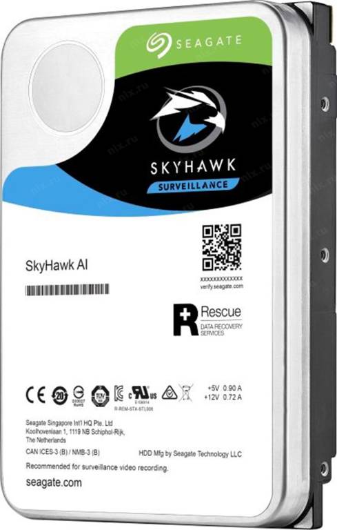 купить Жесткий диск 12 Tb SATA-III Seagate SkyHawk AI [ST12000VE0008] 3.5” 7200rpm 256Mb