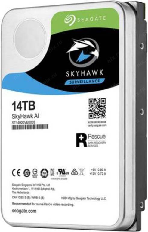    14 Tb SATA-III Seagate SkyHawk AI [ST14000VE0008] 3.5 7200rpm 256Mb