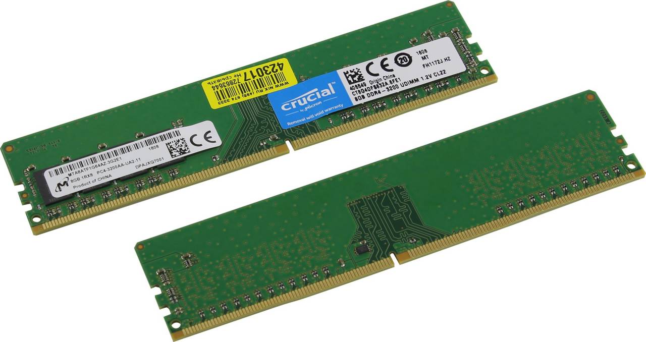    DDR4 DIMM 16Gb PC-25600 Crucial [CT2K8G4DFS832A] KIT 2*8Gb CL22