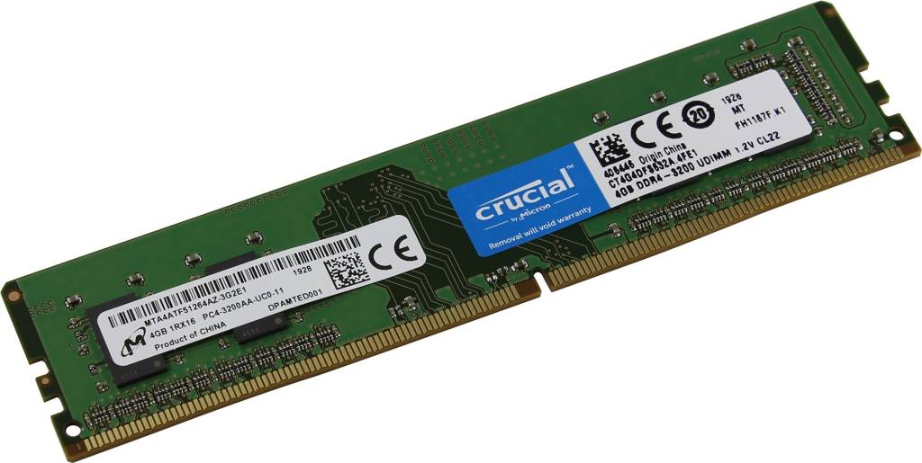    DDR4 DIMM  4Gb PC-22600 Crucial Crucial [CT4G4DFS632A] CL22