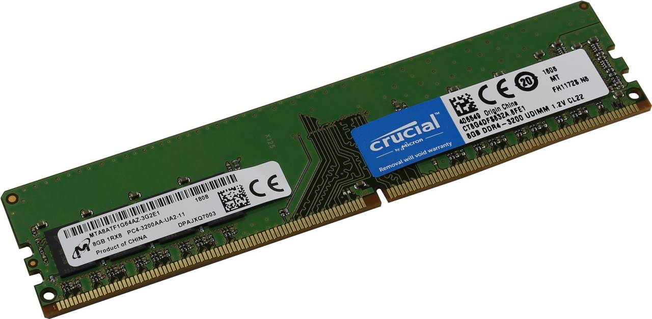    DDR4 DIMM  8Gb PC-25600 Crucial [CT8G4DFS832A] CL22