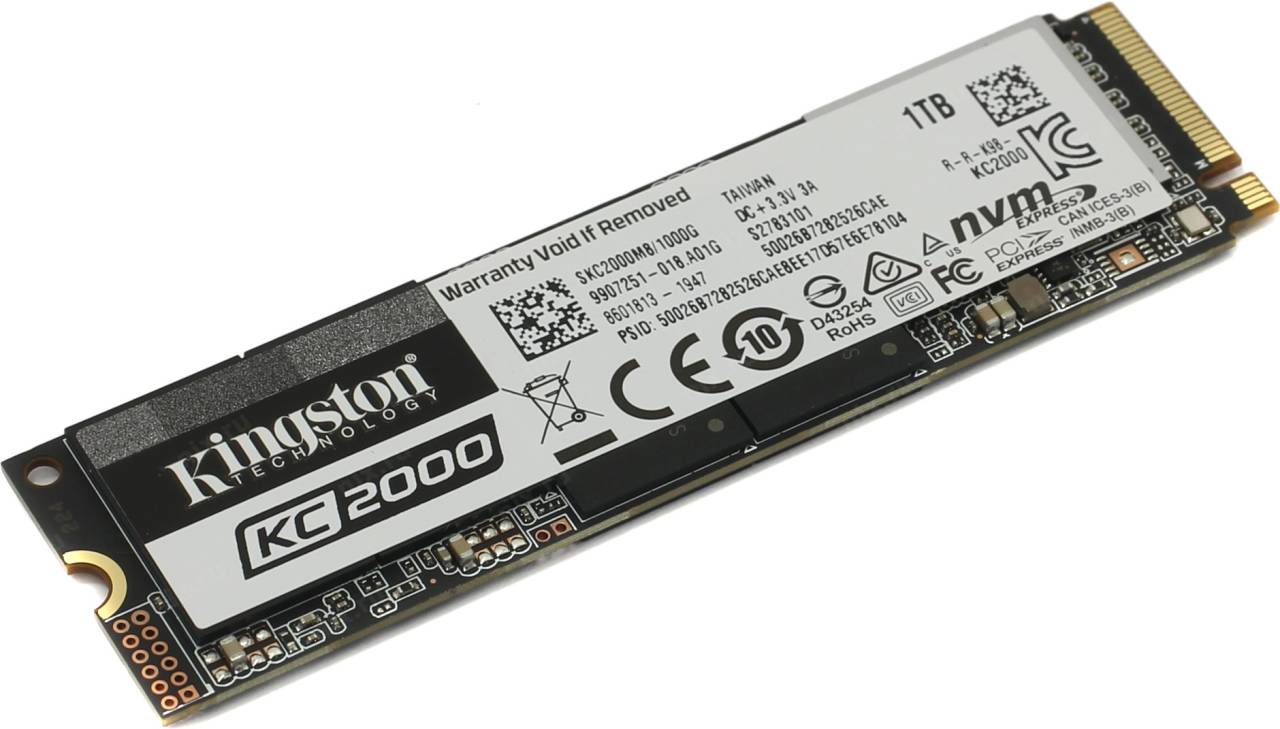   SSD 1 Tb M.2 2280 M Kingston KC2000 [SKC2000M8/1000G] 3D TLC
