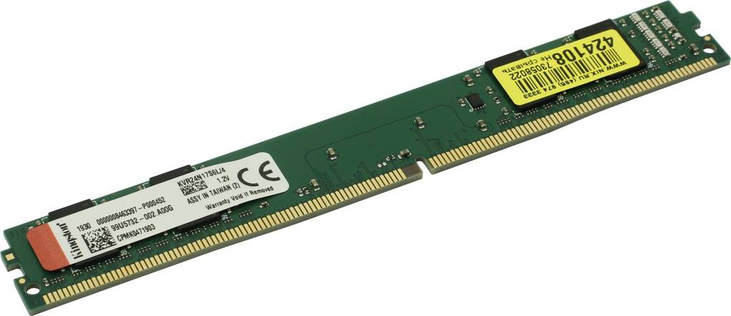    DDR4 DIMM  4Gb PC-19200 Kingston [KVR24N17S6L/4] CL17