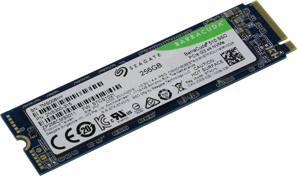   SSD 256 Gb M.2 2280 M Seagate BarraCuda 510 [ZP256CM30041] 3D TLC