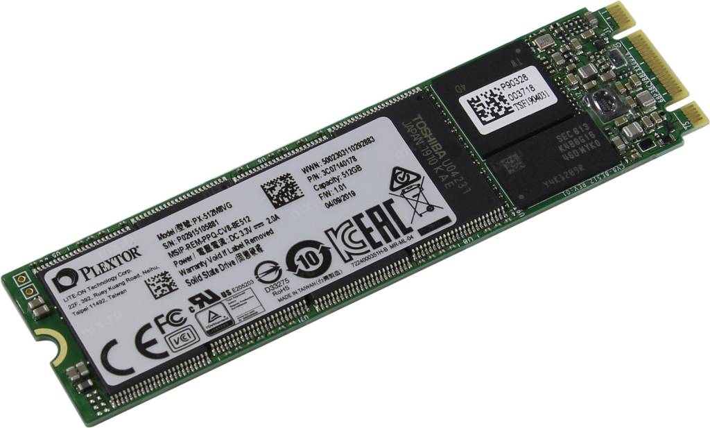   SSD 512 Gb M.2 2280 B&M SATA-III Plextor M8V [PX-512M8VG] 3D TLC