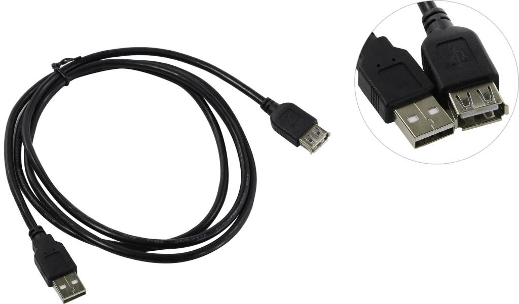 купить Кабель удлинитель USB 2.0 A-- >A 1.5м Telecom [TUS6990-1.5м]