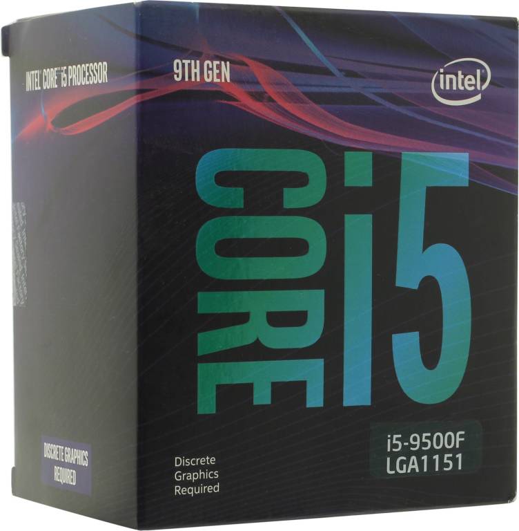   Intel Core i5-9500F BOX 3.0 GHz/6core/1.5+9Mb/65W/8GT/s LGA1151