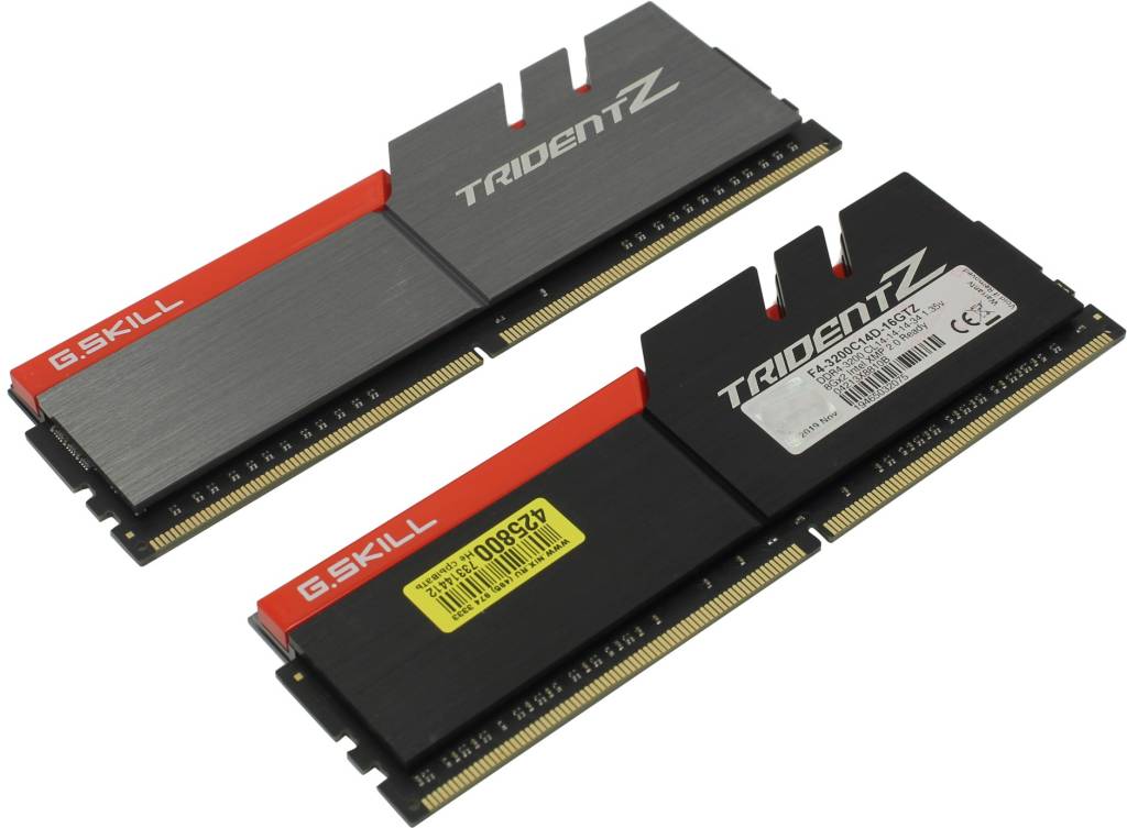    DDR4 DIMM 16Gb PC-25600 G.Skill TridentZ [F4-3200C14D-16GTZ] KIT 2*8GbCL14