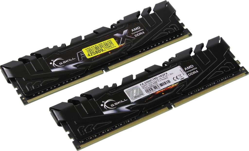    DDR4 DIMM 16Gb PC-25600 G.Skill FlareX [F4-3200C16D-16GFX] KIT 2*8Gb CL16