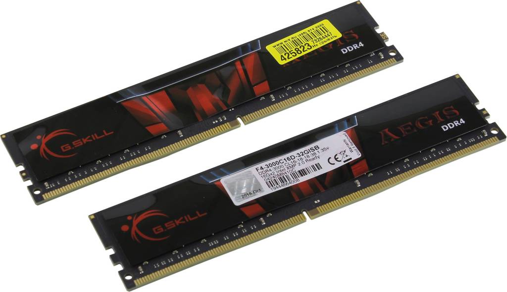    DDR4 DIMM 32Gb PC-24000 G.Skill Aegis [F4-3000C16D-32GISB] KIT 2*16Gb CL16
