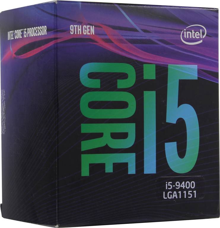   Intel Core i5-9400 BOX 2.9 GHz/6core/SVGA UHD Graphics 630/1.5+9Mb/65W/8GT/s LGA1151