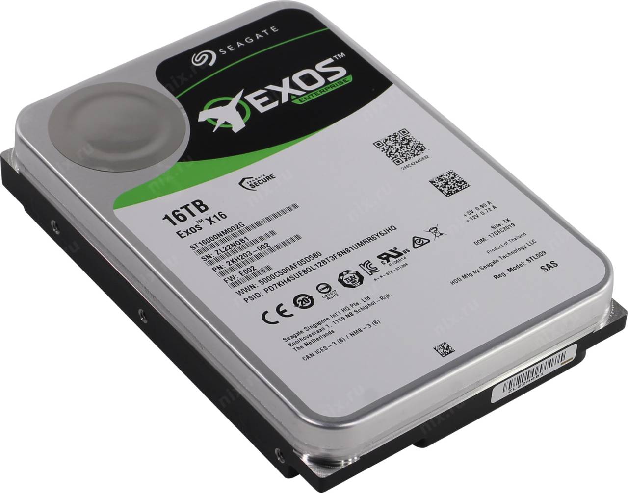 купить Жесткий диск 16 Tb SAS 12Gb/s Seagate Exos [ST16000NM002G] 3.5” 7200rpm 256Mb