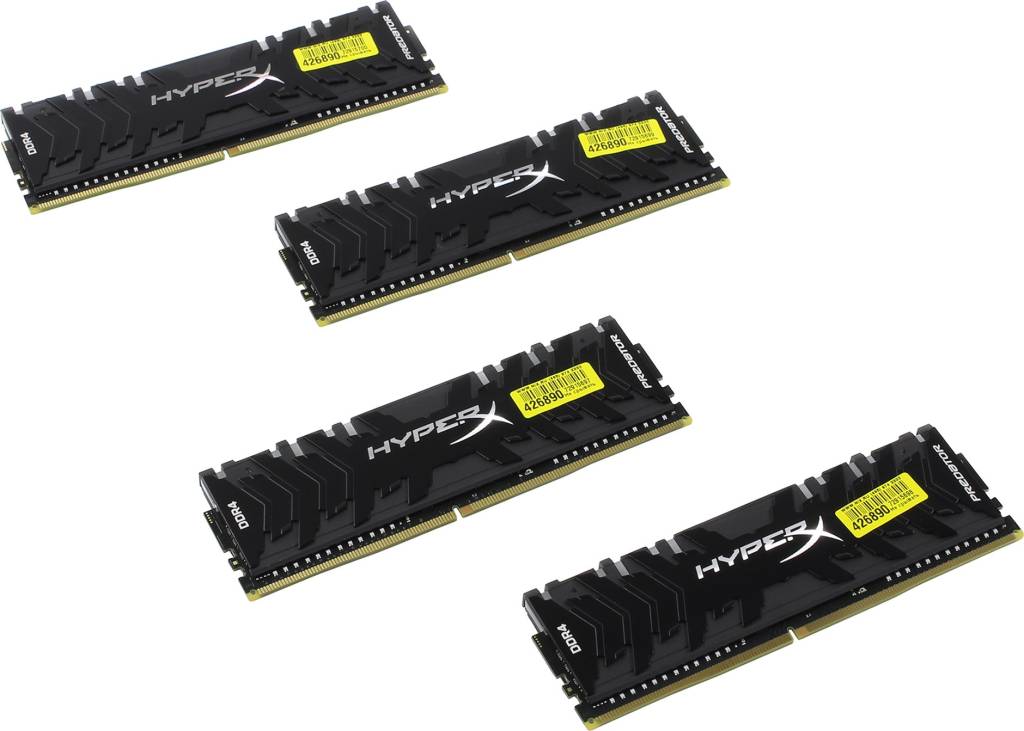    DDR4 DIMM 32Gb PC-28800 Kingston HyperX Predator [HX436C17PB4AK4/32] KIT4*8Gb CL17