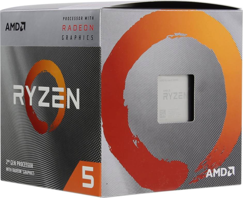   AMD Ryzen 5 3400G BOX (YD3400C) 3.7 GHz/4core/SVGA RADEONRX Vega 11/2+4Mb/65W Socket AM4