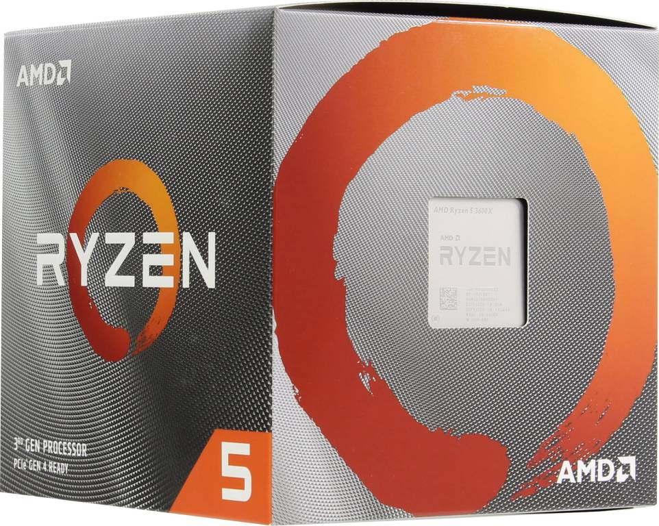   AMD Ryzen 5 3600X BOX (100-000000022) 3.8 GHz/6core/3+32Mb/95W Socket AM4