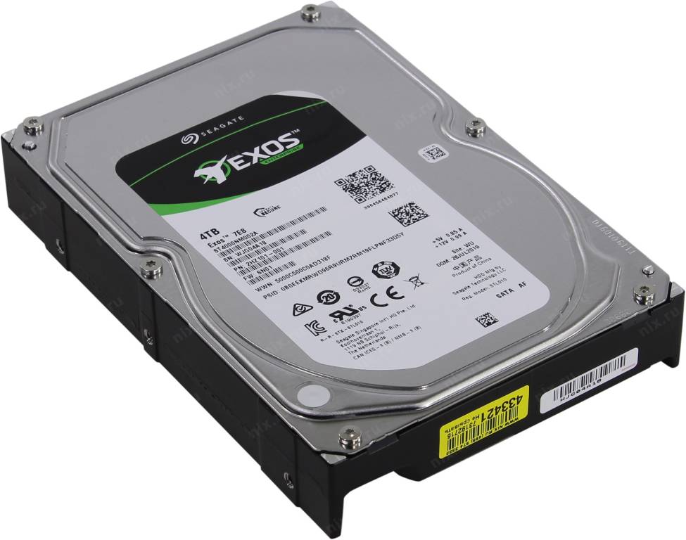 купить Жесткий диск 4 Tb SATA-III Seagate Exos 7E8 [ST4000NM002A] 3.5” 7200rpm 256Mb