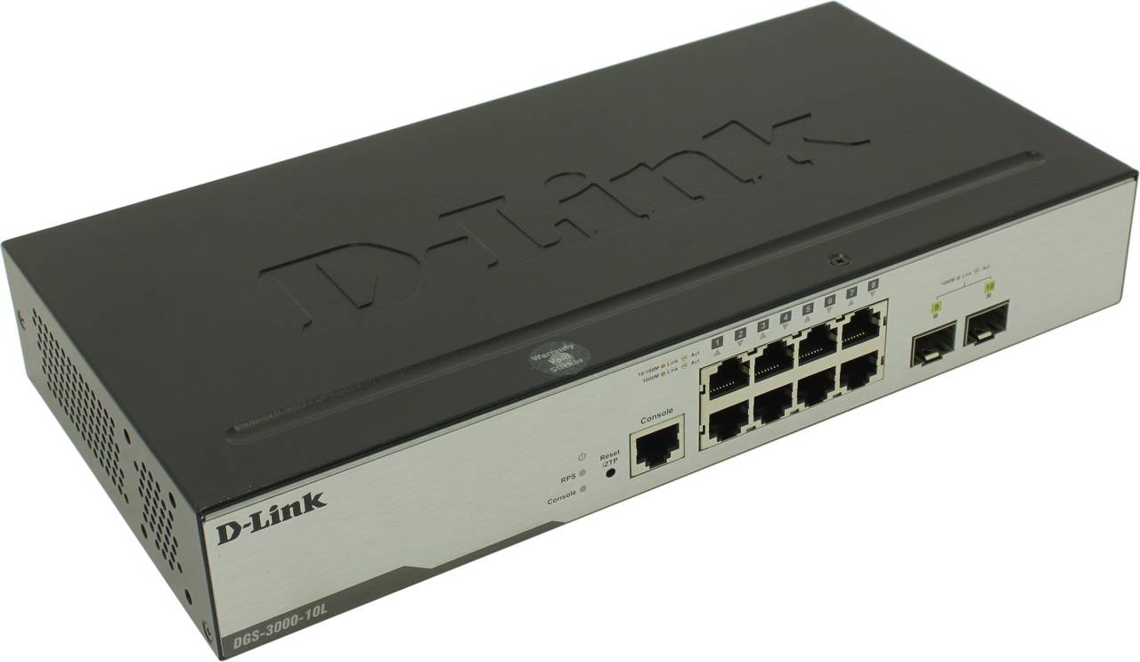   D-Link [DGS-3000-10L/B1A]  (8UTP 1000Mbps + 2SFP)