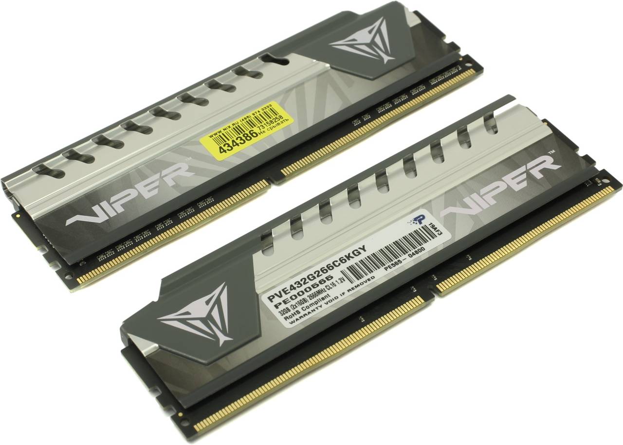    DDR4 DIMM 32Gb PC-21300 Patriot Viper [PVE432G266C6KGY] KIT 2*16Gb