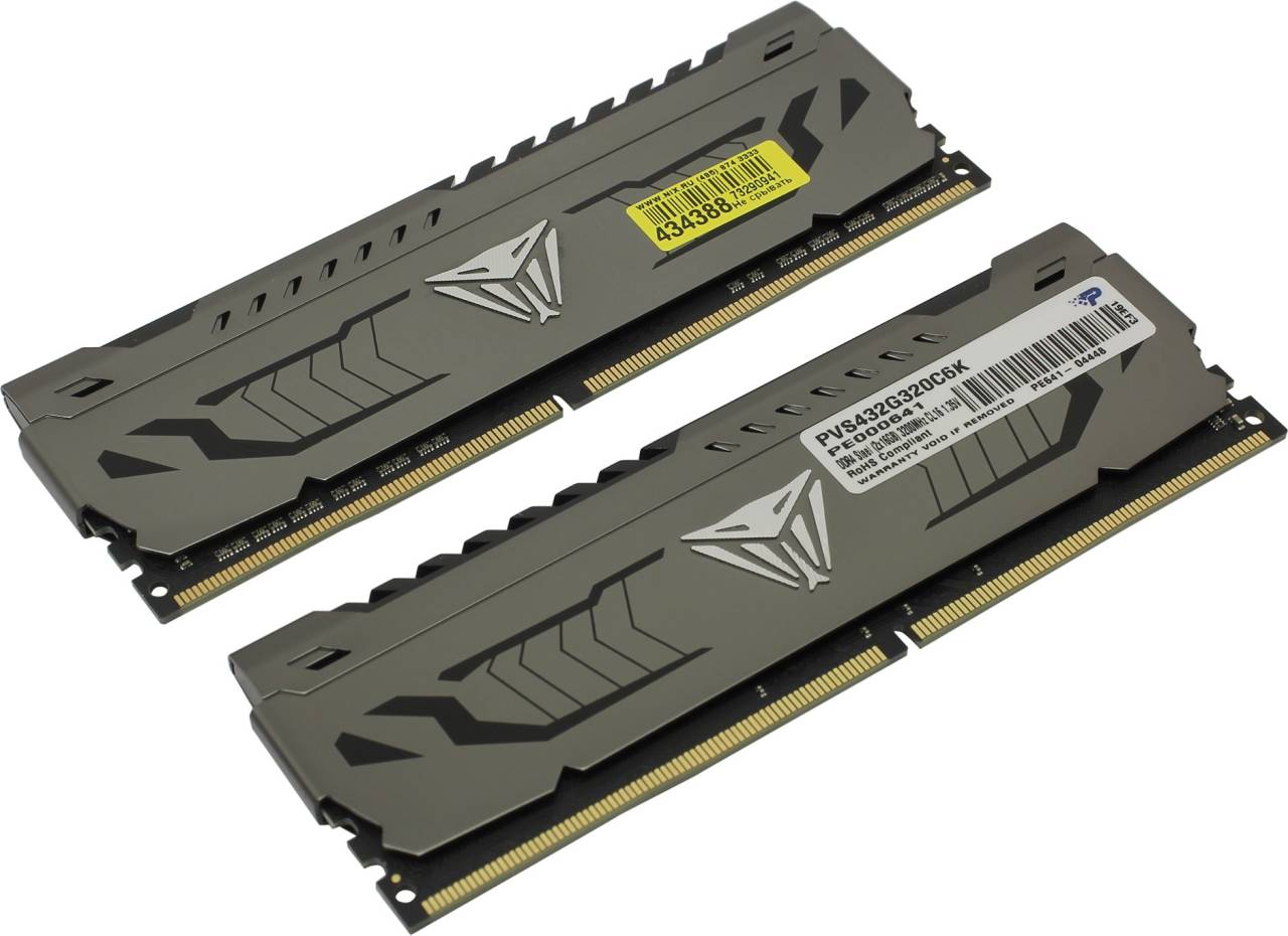    DDR4 DIMM 32Gb PC-25600 Patriot Viper [PVS432G320C6K] KIT 2*16Gb