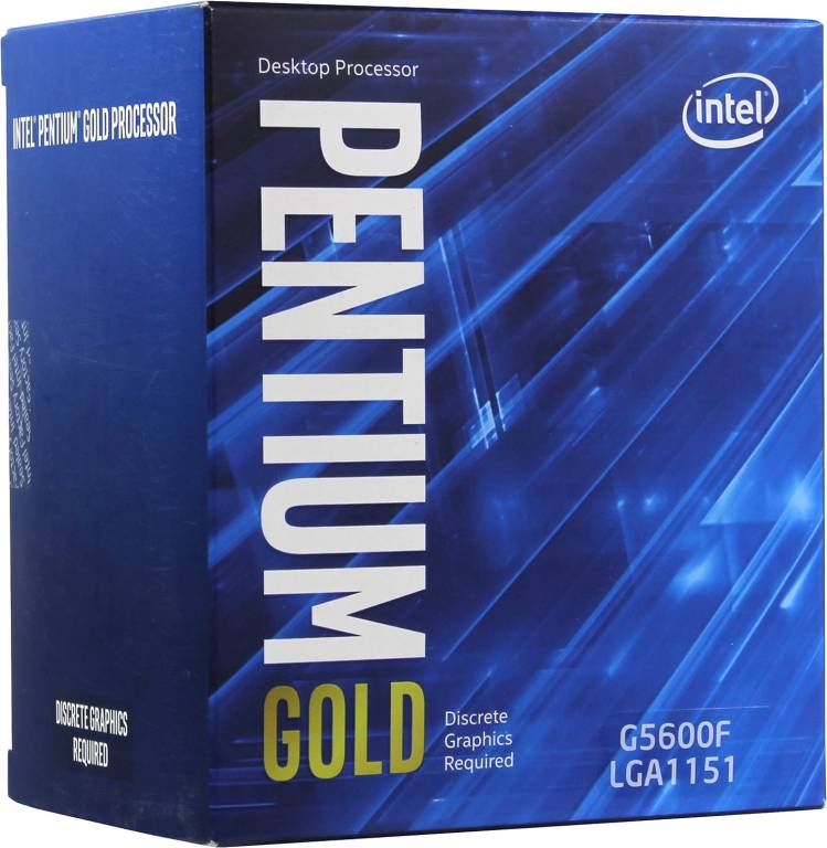   Intel Pentium G5600F BOX 3.9 GHz/2core/4Mb/54W/8 GT/s LGA1151