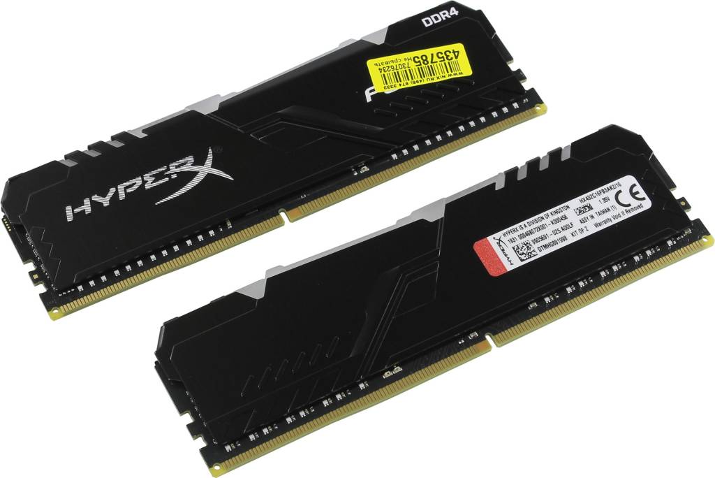    DDR4 DIMM 16Gb PC-25600 Kingston HyperX Fury [HX432C16FB3AK2/16] KIT 2*8Gb CL16