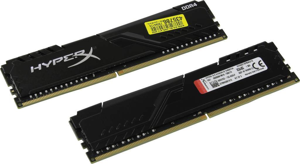    DDR4 DIMM 16Gb PC-25600 Kingston HyperX Fury [HX432C16FB3K2/16] KIT 2*8Gb CL16