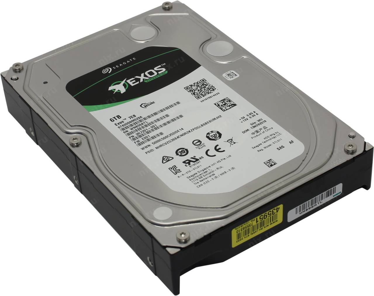 купить Жесткий диск 6 Tb SAS 12Gb/s Seagate Exos 7E8 [ST6000NM029A] 3.5” 7200rpm 256Mb