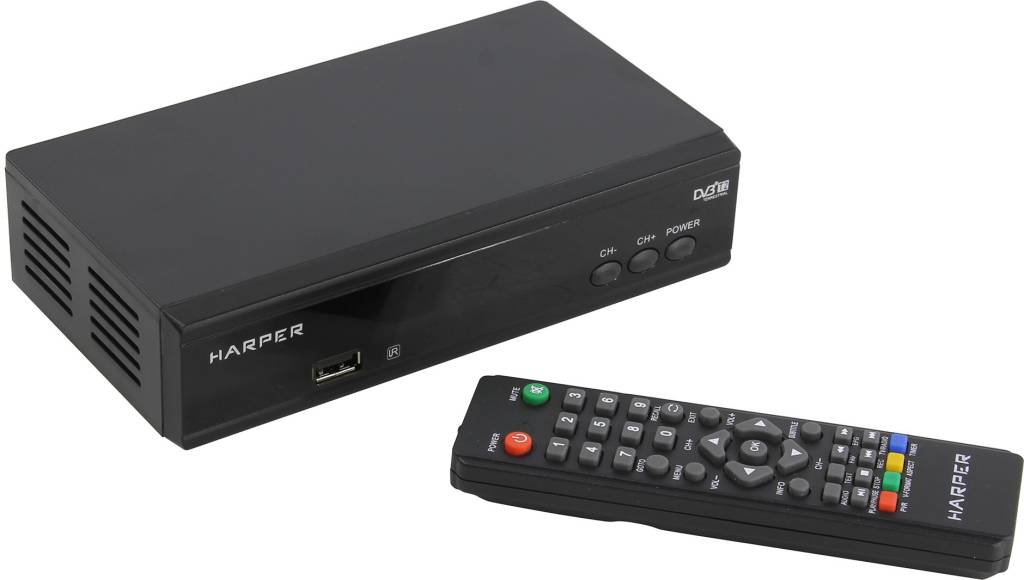 купить Проигрыватель HARPER [HDT2-2030 Black] (Full HD A/V Player, HDMI, RCA, USB2.0, DVB-T/DVB-T2, ПДУ)