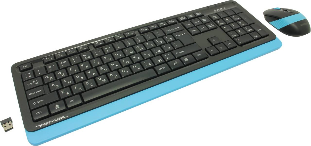 купить Набор A4Tech Fstyler FG1010 Blue (Кл-ра, USB, FM+Мышь,4кн, Roll, USB, FM)