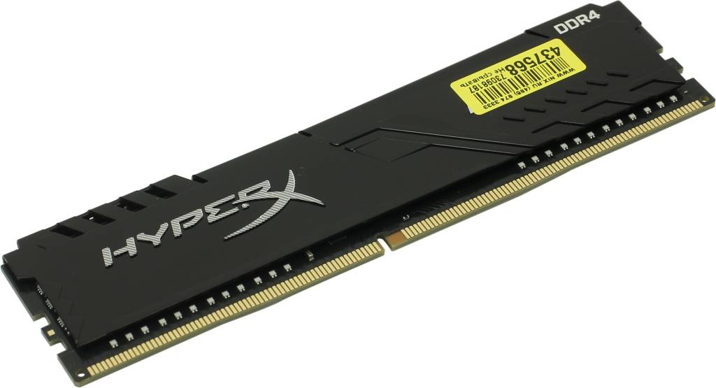    DDR4 DIMM  8Gb PC-27700 Kingston HyperX Fury [HX434C16FB3/8] CL16