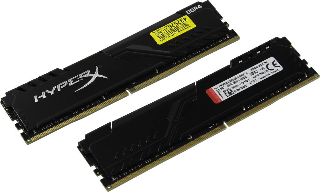    DDR4 DIMM 32Gb PC-24000 Kingston HyperX Fury [HX430C15FB3K2/32] KIT 2*16Gb CL15