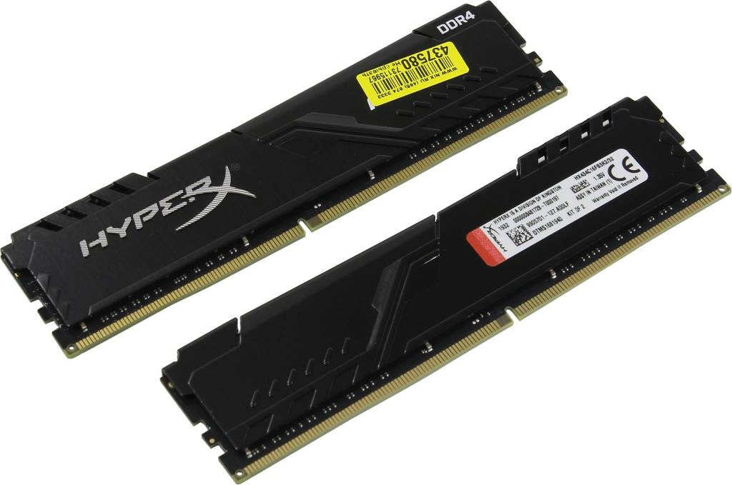    DDR4 DIMM 32Gb PC-27700 Kingston HyperX Fury [HX434C16FB3K2/32] KIT 2*16Gb CL16