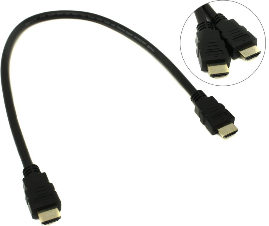 купить Кабель HDMI to HDMI (19M -19M)  0.5м ver2.0 AOpen [ACG711-0.5м]