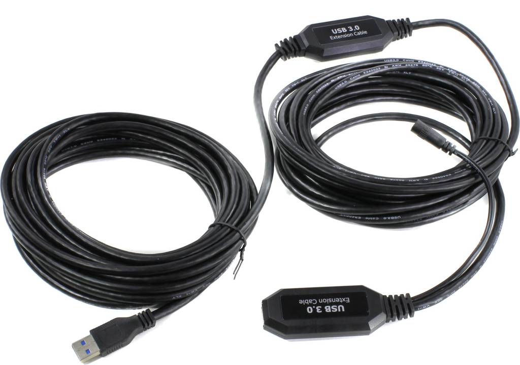 купить Кабель удлинитель активный USB 3.0-repeater A-- >A 10м VCOM [ CU827-10м]