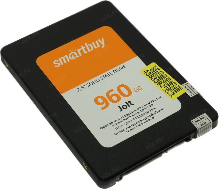   SSD 960 Gb SATA-III SmartBuy Jolt [SB960GB-JLT-25SAT3] 2.5 3D TLC