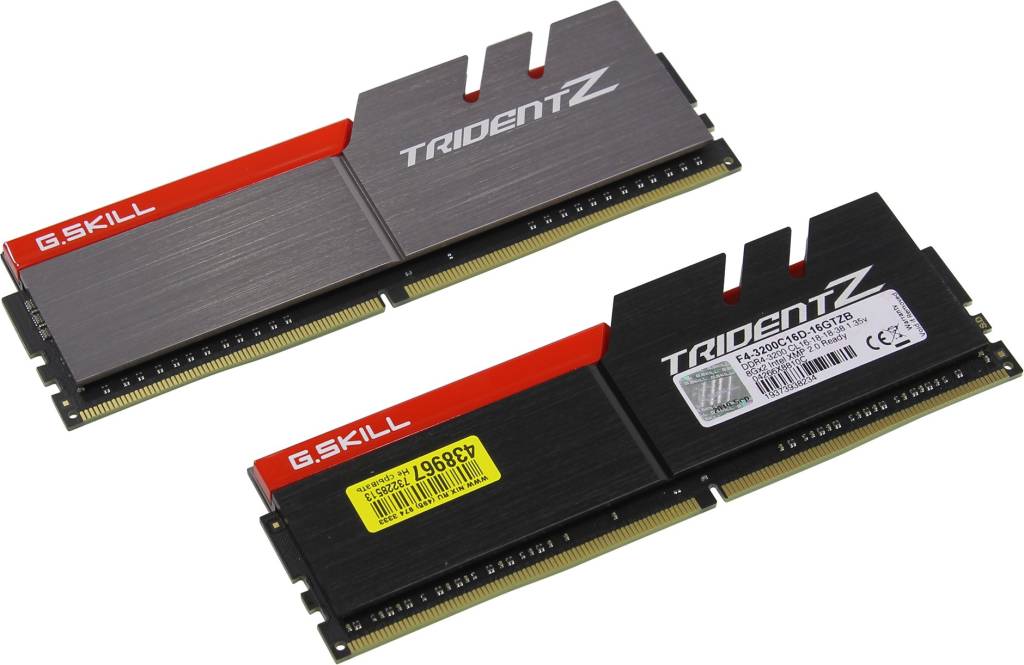    DDR4 DIMM 16Gb PC-25600 G.Skill TridentZ [F4-3200C16D-16GTZB] KIT 2*8Gb CL16