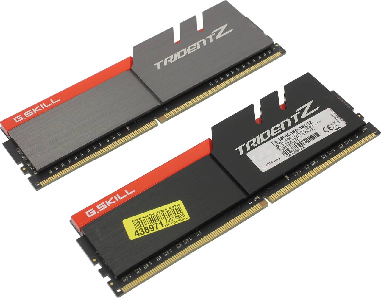   DDR4 DIMM 16Gb PC-30900 G.Skill TridentZ [F4-3866C18D-16GTZ] KIT 2*8Gb CL18