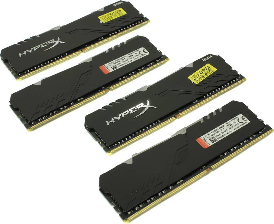    DDR4 DIMM 32Gb PC-19200 Kingston HyperX Fury [HX424C15FB3AK4/32] KIT 4*8Gb CL15