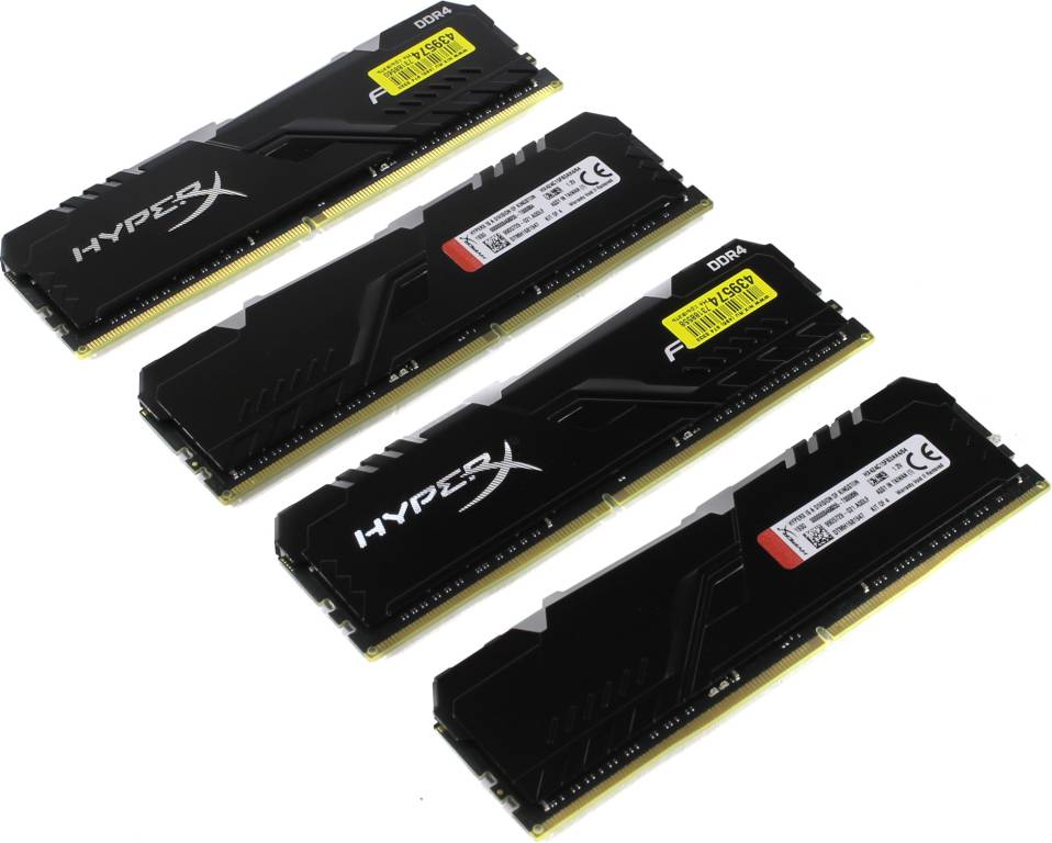    DDR4 DIMM 64Gb PC-19200 Kingston HyperX Fury [HX424C15FB3AK4/64] KIT 4*16Gb CL15