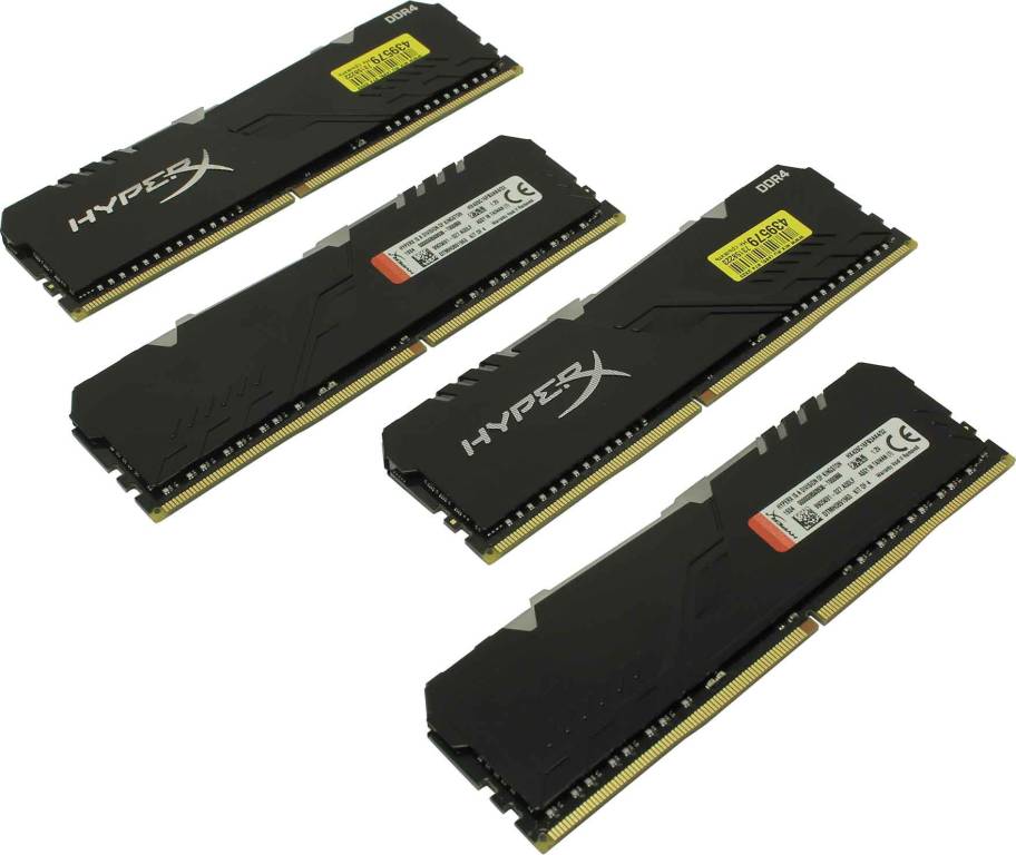    DDR4 DIMM 32Gb PC-21300 Kingston HyperX Fury [HX426C16FB3AK4/32] KIT 4*8Gb CL16