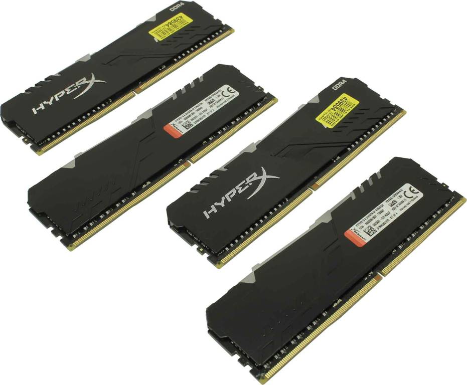    DDR4 DIMM 32Gb PC-24000 Kingston HyperX Fury [HX430C15FB3AK4/32] KIT 4*8Gb CL15