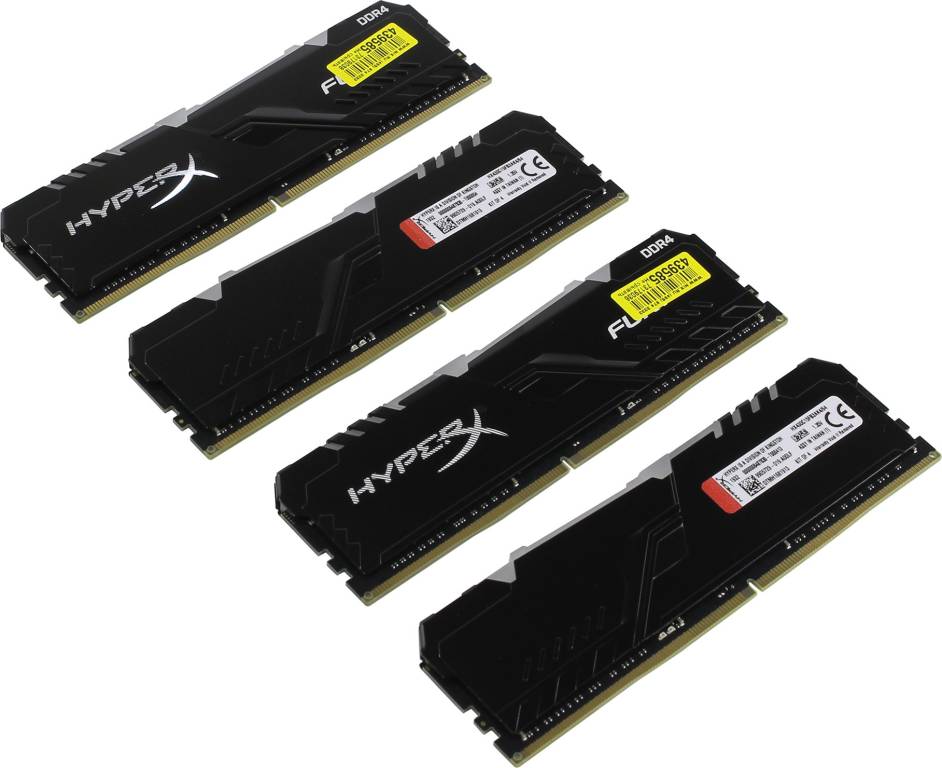    DDR4 DIMM 64Gb PC-24000 Kingston HyperX Fury [HX430C15FB3AK4/64] KIT 4*16Gb CL15